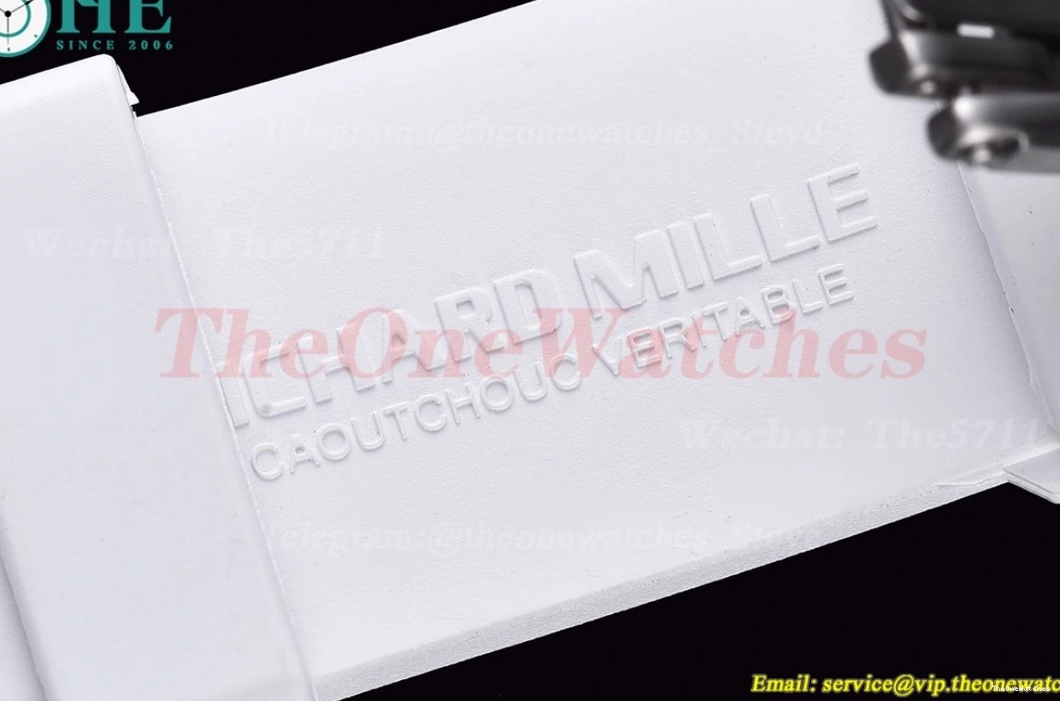 Strap Real YSF RM52-01 On Rubber White Cer RU Tourbillon 0217